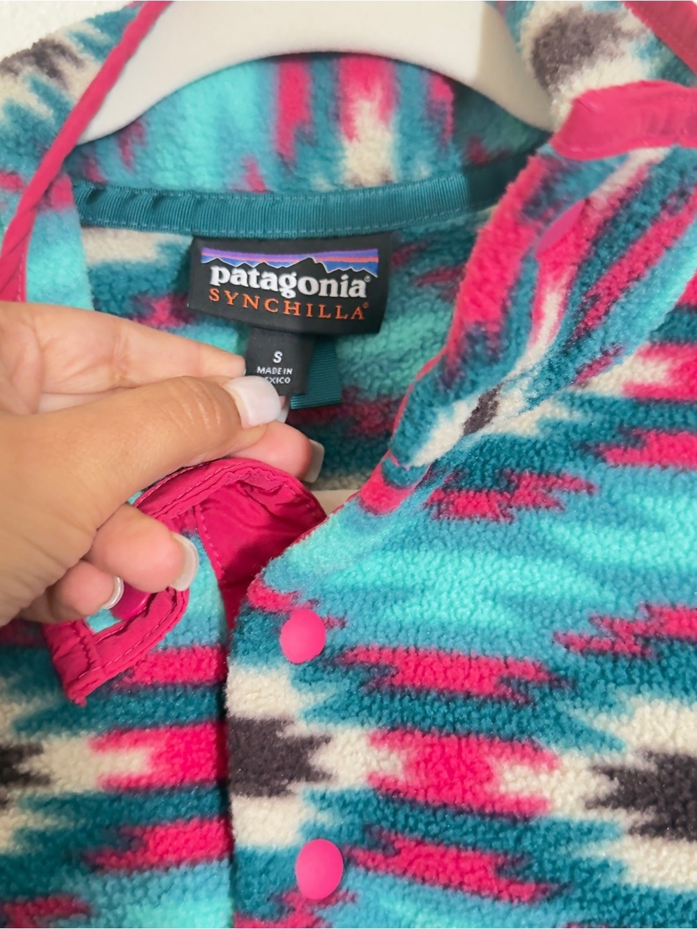 Patagonia Synchilla Snap-T Wild Desert Aztec Print Fleece Pullover - Picture 10 of 12